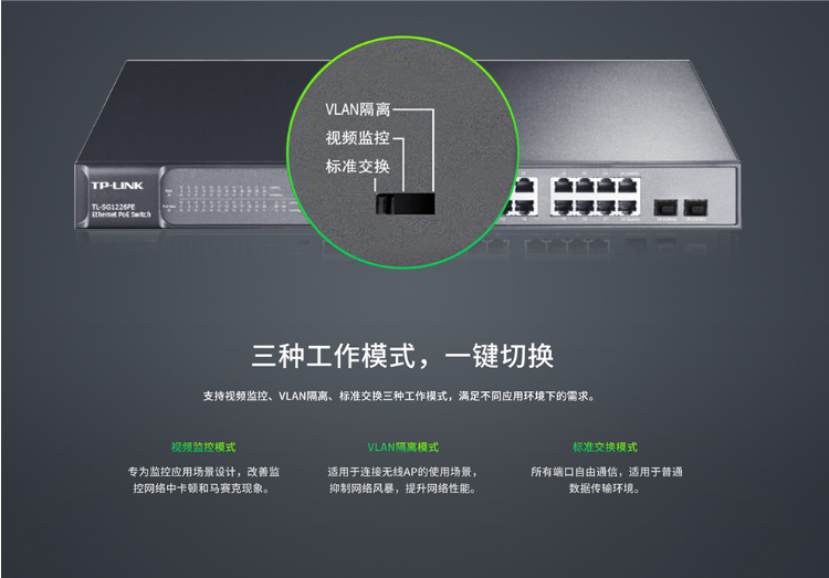 TP-LINK 全千兆以太網(wǎng)PoE交換機(jī)